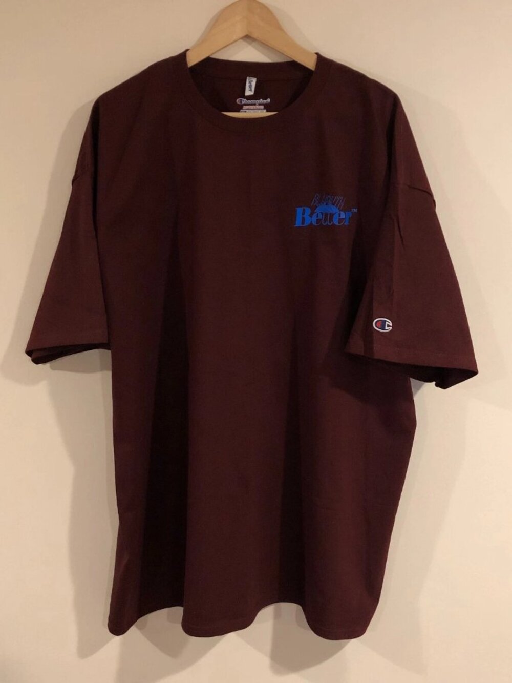 100% Authentic Better Gift Shop x ALWAYTH T-Shirt Size XXL X X Large Burgundy